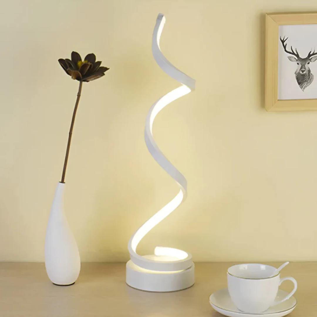 Spiral LED Desk Light with Adjustable Dimmer – Contemporary Style 19W