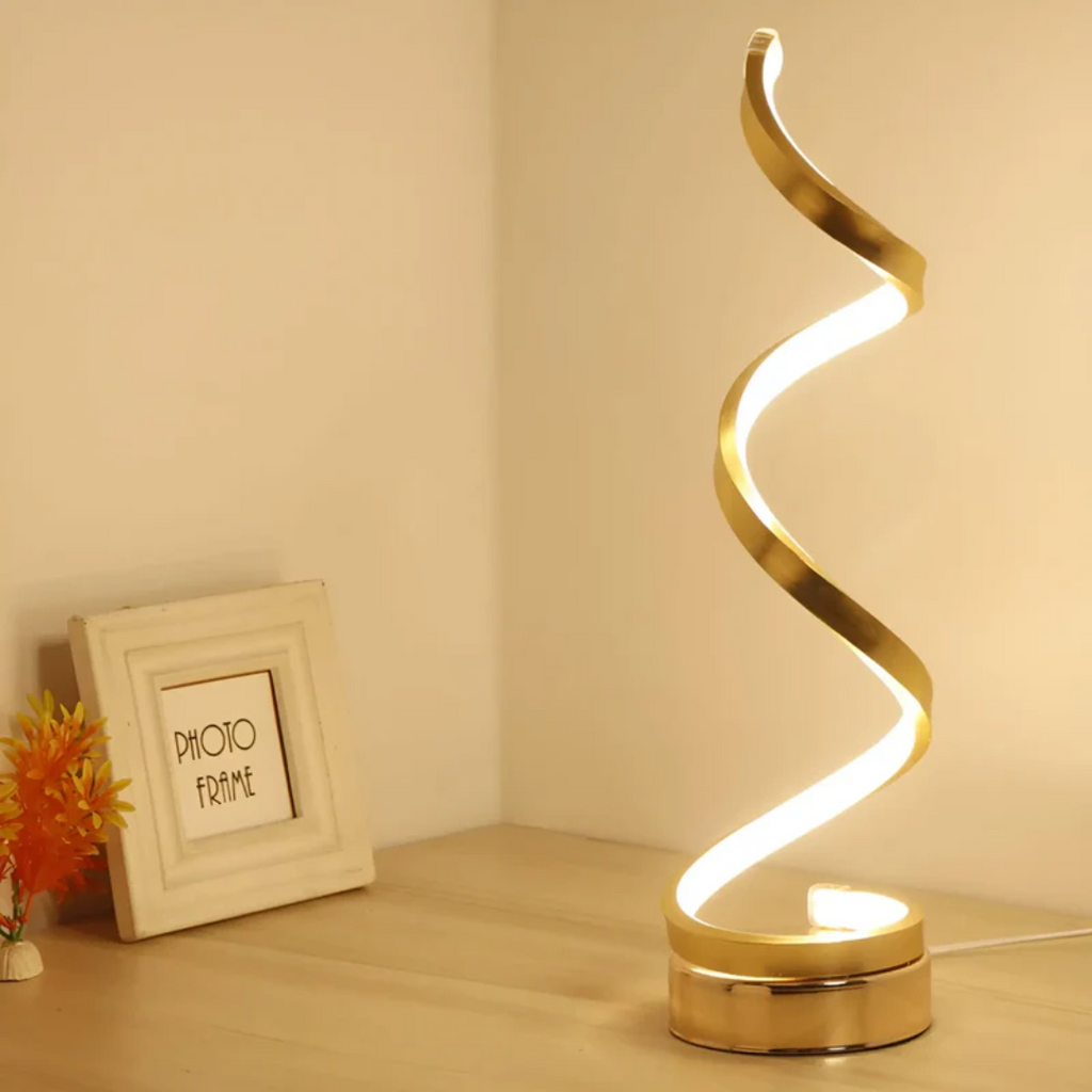 Spiral LED Desk Light with Adjustable Dimmer – Contemporary Style 19W