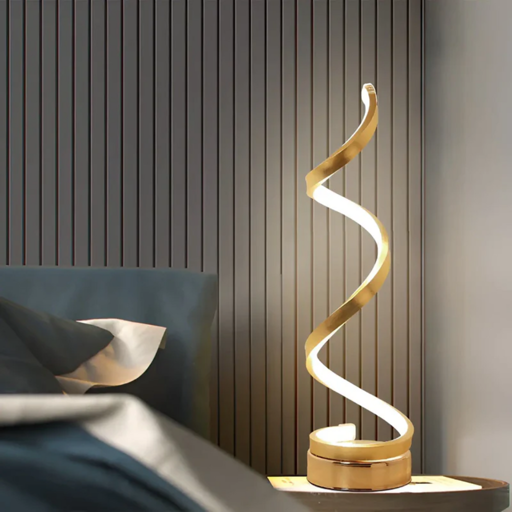 Spiral LED Desk Light with Adjustable Dimmer – Contemporary Style 19W