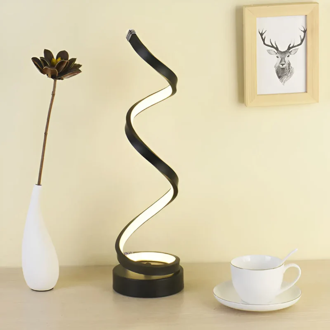 Spiral LED Desk Light with Adjustable Dimmer – Contemporary Style 19W